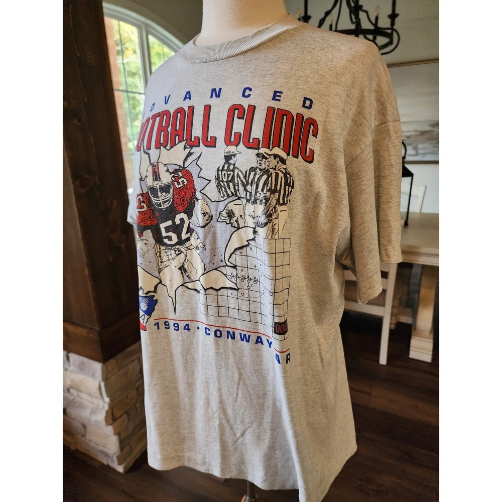 Vintage 1994 Advanced Football Clinic T Shirt XL AR Graphic Tee Large‎ Print - Picture 4 of 9